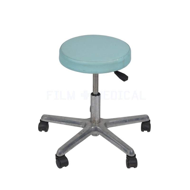  Turquoise Wheeled Stool